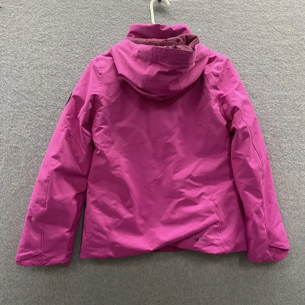 Obermeyer Rylee Teen Girls L 14-16 Pink Ski Jacket Hooded Insulated Snow Coat